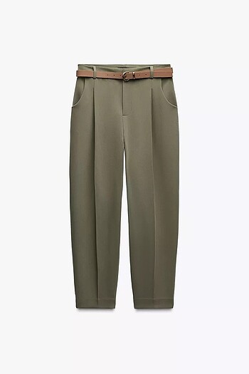 ZARA KEMERLİ PENSLİ PANTOLON