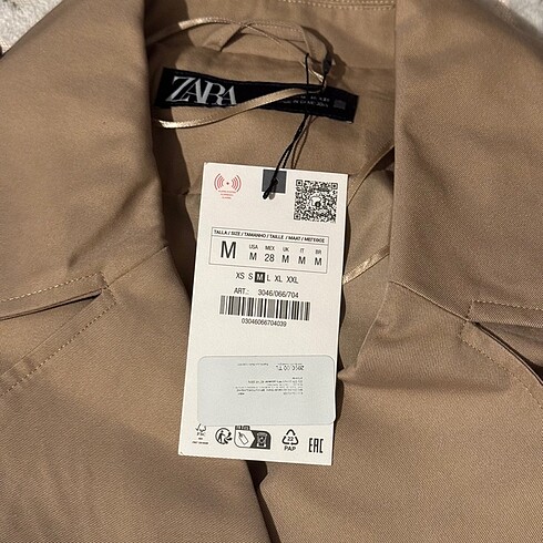 xl Beden ZARA KRUVAZE KISA CEKET