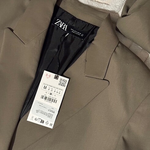 s Beden haki Renk ZARA KRUVAZE OVERSIZE BLAZER