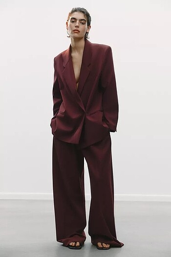 Zara ZARA ÇİFT DÜĞMELİ OVERSIZE BLAZER