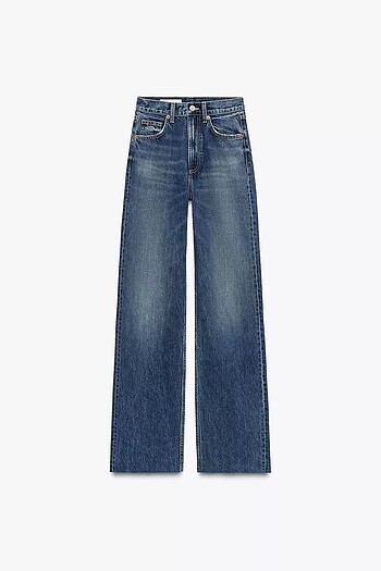 ZARA TRF HIGH-RISE WIDE-LEG JEAN