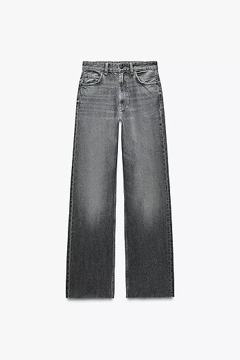 ZARA TRF HIGH-RISE WIDE-LEG JEAN