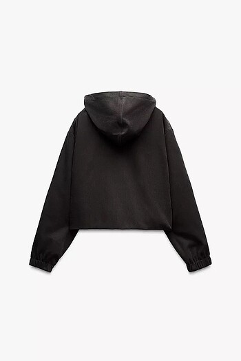 Zara KAPÜŞONLU DOKULU BOMBER CEKET