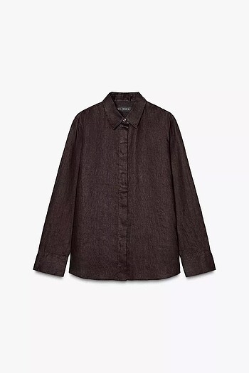 ZARA ZW COLLECTION 0 KETEN GÖMLEK