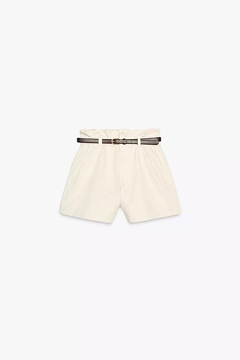 Zara ZARA YÜKSEK BEL Z1975 PAPER BAG DENIM BERMUDA