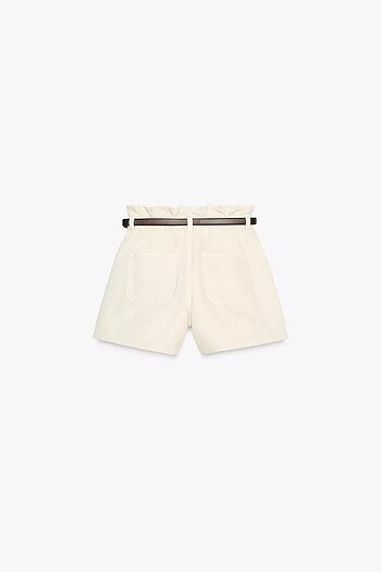 34 Beden ZARA YÜKSEK BEL Z1975 PAPER BAG DENIM BERMUDA