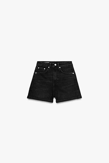 Zara ZARA YÜKSEK BEL MOM FİT TRF BERMUDA