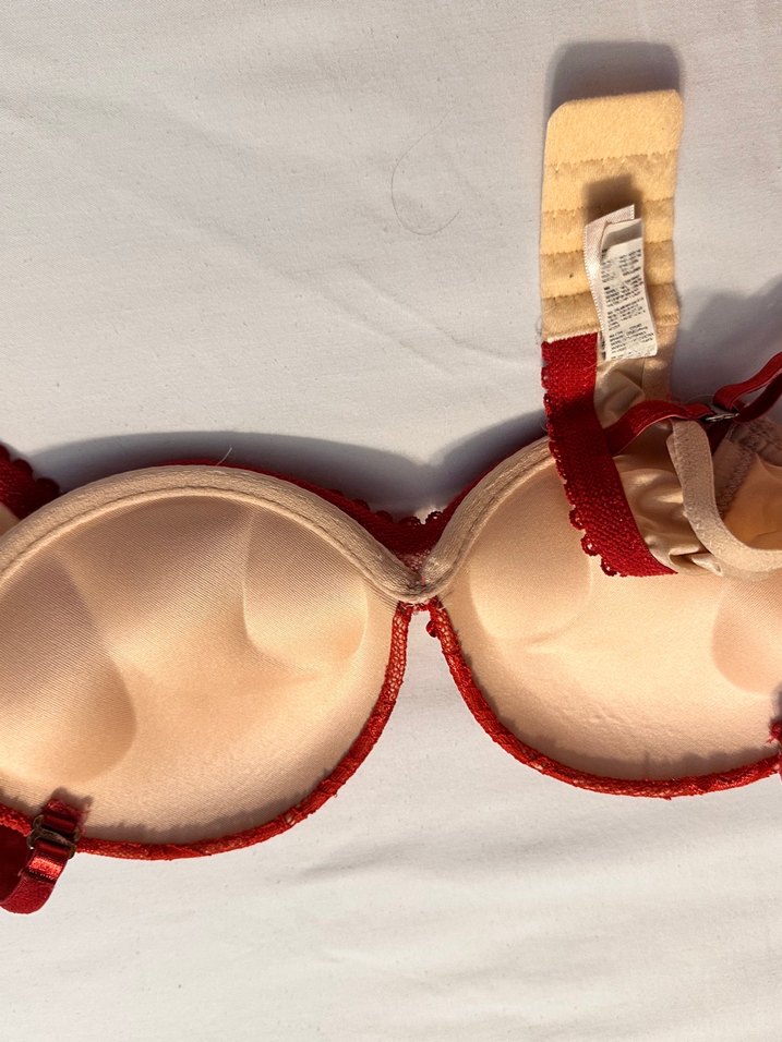 75a Parlak Kırmızı detaylı puh up Midi Sütyen - Görsel 2