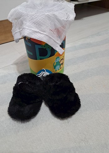 Furry Furry Bej Kürk Barefoot Patik (Hediye Seti) - Görsel 12