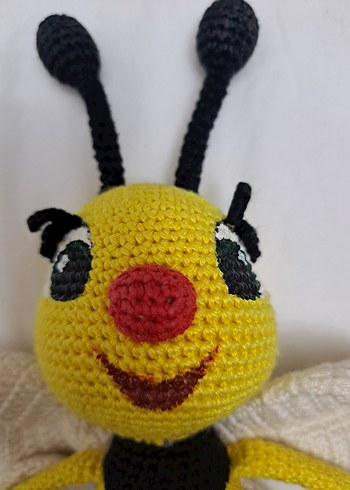 Sarı Siyah Örgü Arı Peluş Oyuncak - Görsel 3