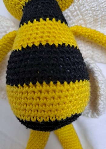 Sarı Siyah Örgü Arı Peluş Oyuncak - Görsel 2