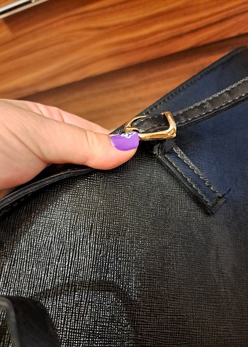  Beden siyah Renk Michael Kors Siyah Suni Deri Kadın Çanta
