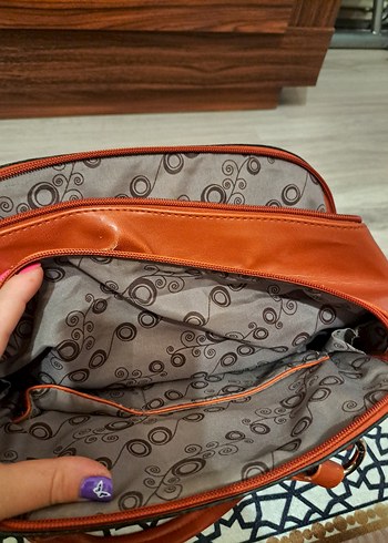 Klasik Kahverengi Deri Kadın Çanta - Görsel 6