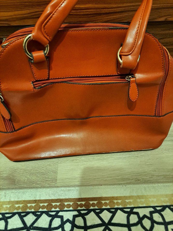 Klasik Kahverengi Deri Kadın Çanta - Görsel 4