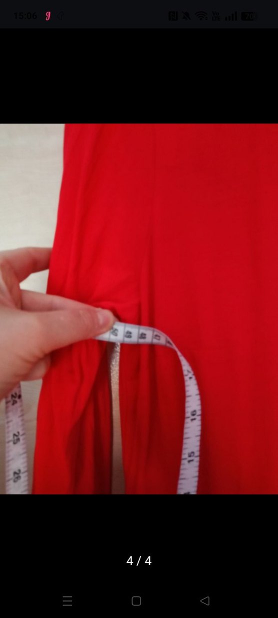 Kırmızı Uzun Kollu Salaş Kadın tunik - Görsel 3