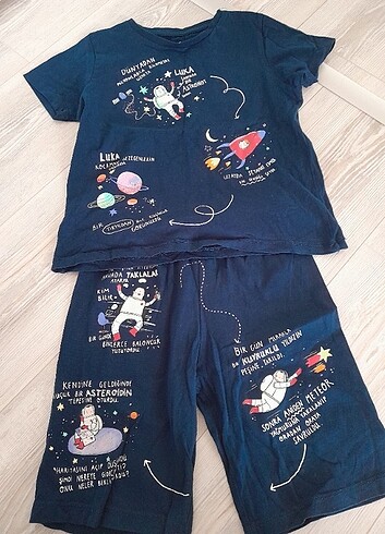 Erkek çocuk pijama takımı