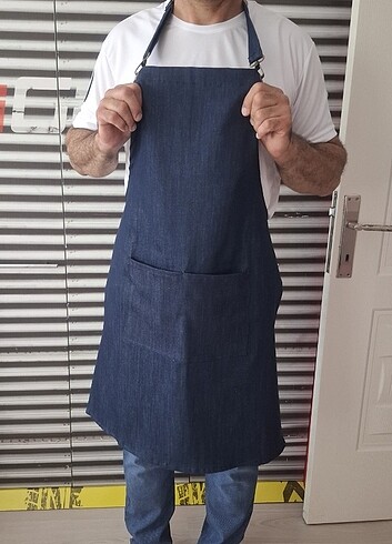  Beden lacivert Renk Kot kumaş chef mutfak önlüğü