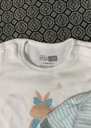 Uzun Kollu Pamuklu Bebek Body Seti - Görsel 2