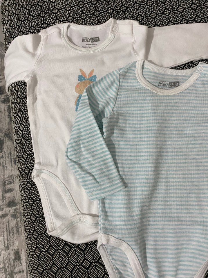 Uzun Kollu Pamuklu Bebek Body Seti - Görsel 3