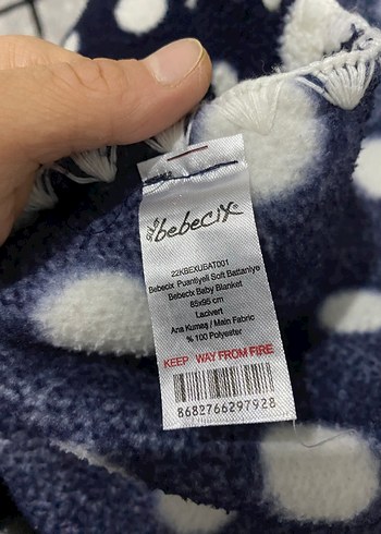 Lacivert Puantiyeli Çocuk Battaniyesi - Görsel 5