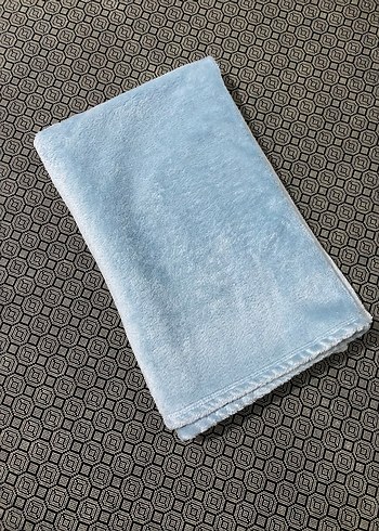 Mavi Nakışlı Bebek Battaniyesi - Görsel 9