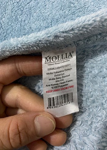 Mavi Nakışlı Bebek Battaniyesi - Görsel 5