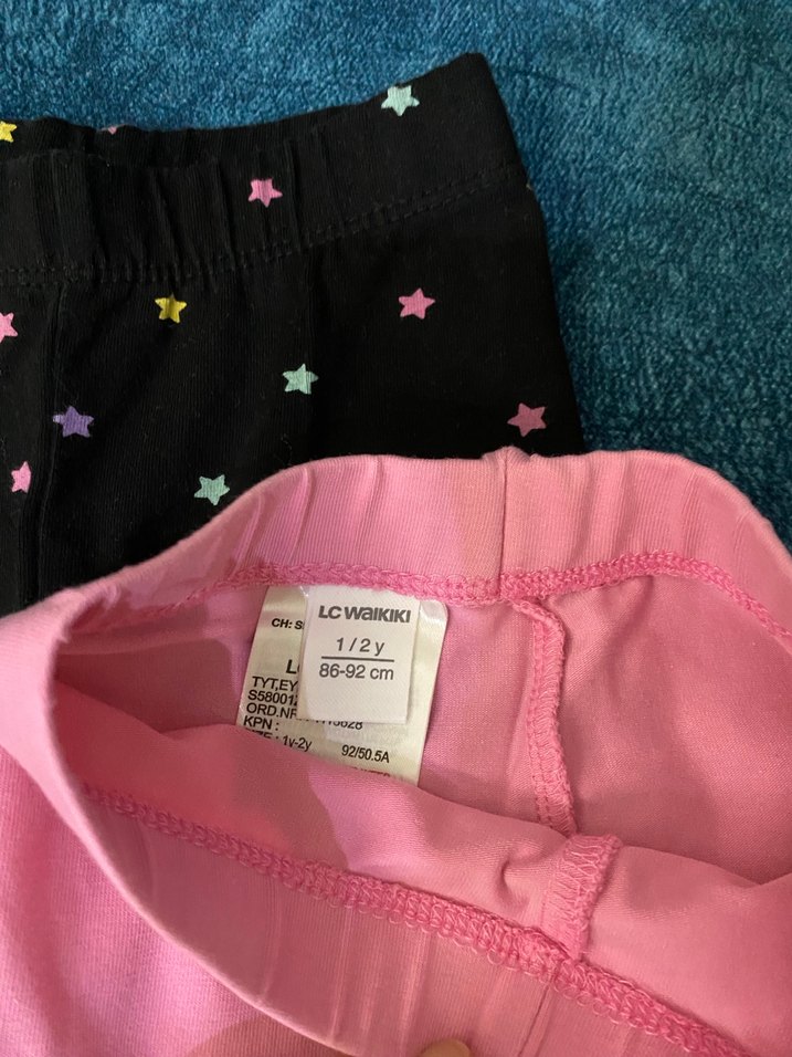 Kız Çocuk Pembe ve Desenli Tayt Seti - Görsel 2