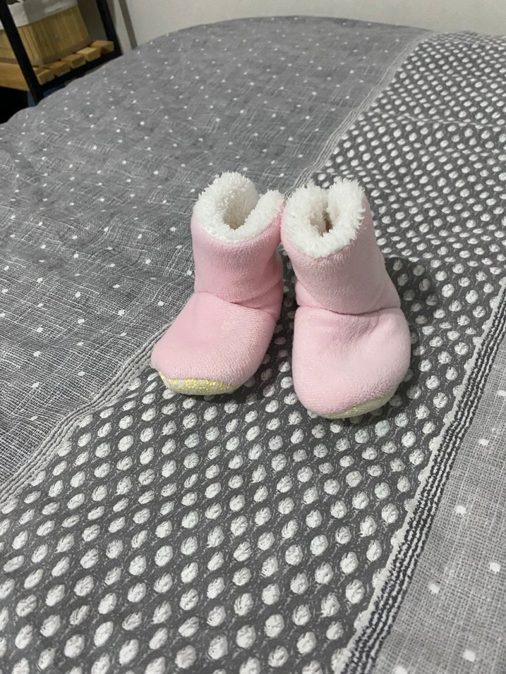 Kız Çocuk Pembe Peluş Ev Terliği - Görsel 2