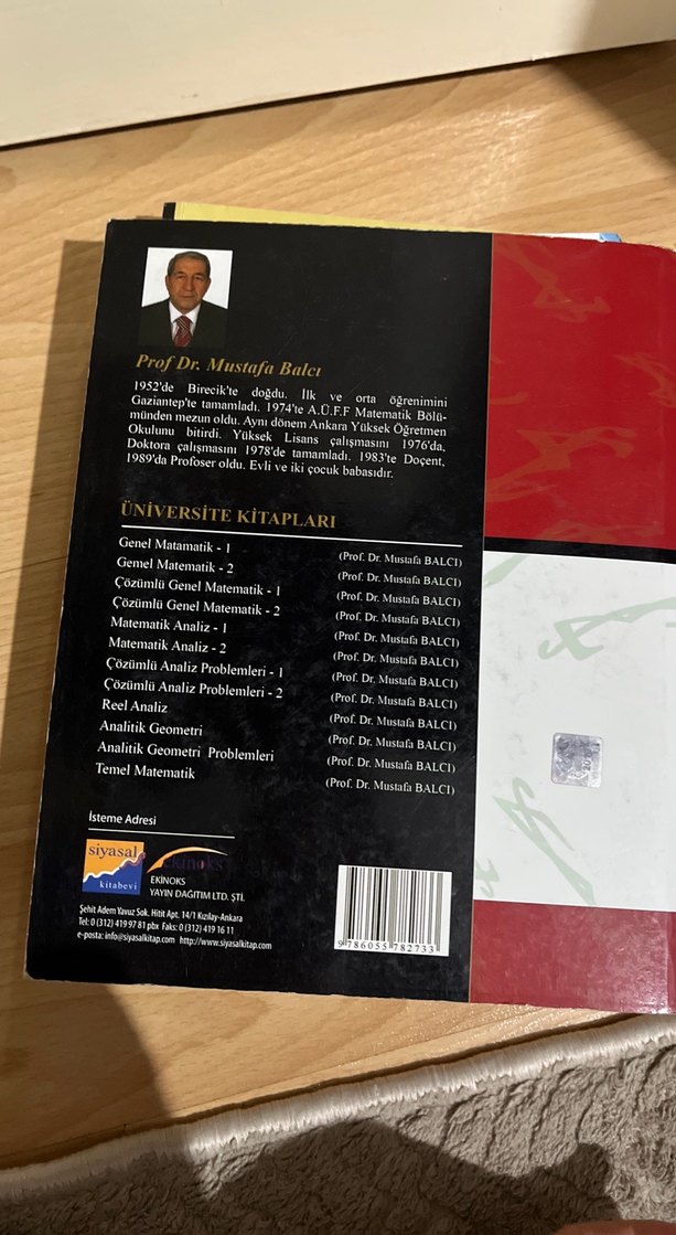 Matematik Analiz Kitabı - Prof.Dr.Mustafa Balcı - Görsel 4