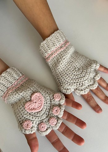 Örgü Çocuk Eldiveni - Görsel 3