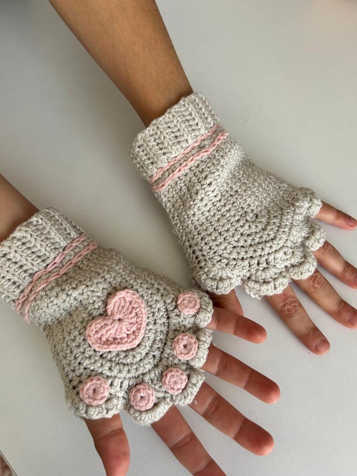 Örgü Çocuk Eldiveni - Görsel 3