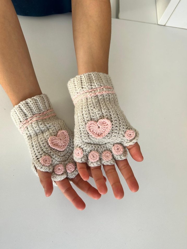 Örgü Çocuk Eldiveni - Görsel 2