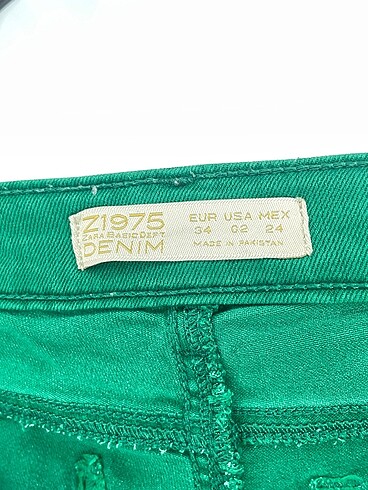 34 Beden yeşil Renk Zara Skinny %70 İndirimli.