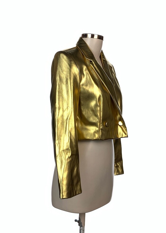 Stradivarius Deri Ceket %70 İndirimli. - Görsel 2