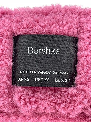 xs Beden pembe Renk Bershka Deri Ceket %70 İndirimli.