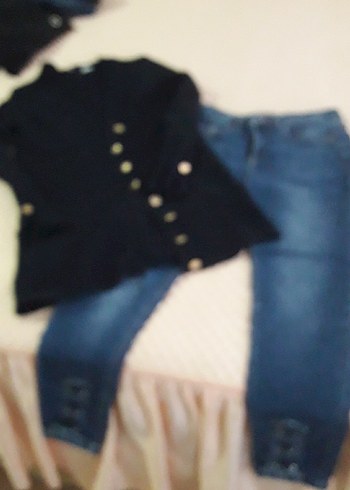 Düğmeli Siyah Kadın Midi Hırka - Görsel 4