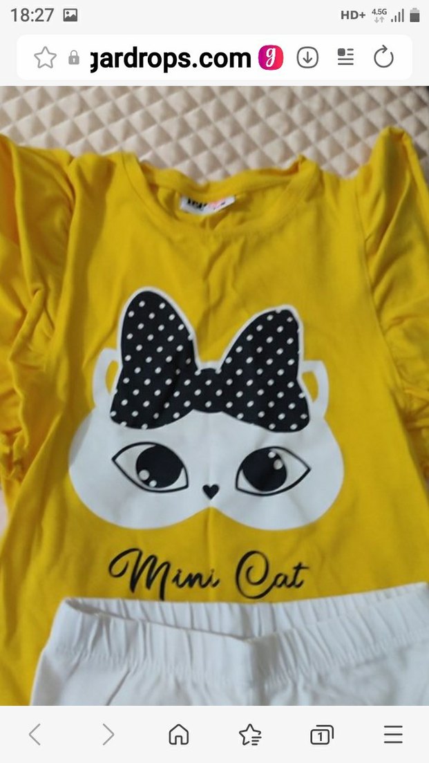 Kız Çocuk Puantiyeli Keten Gömlek - Görsel 2