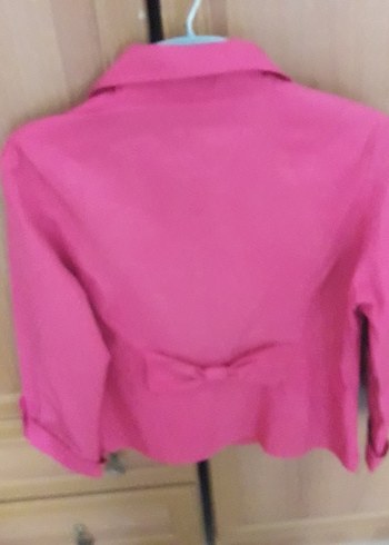 Düğmeli Pembe Kadın Blazer Ceket - Görsel 2