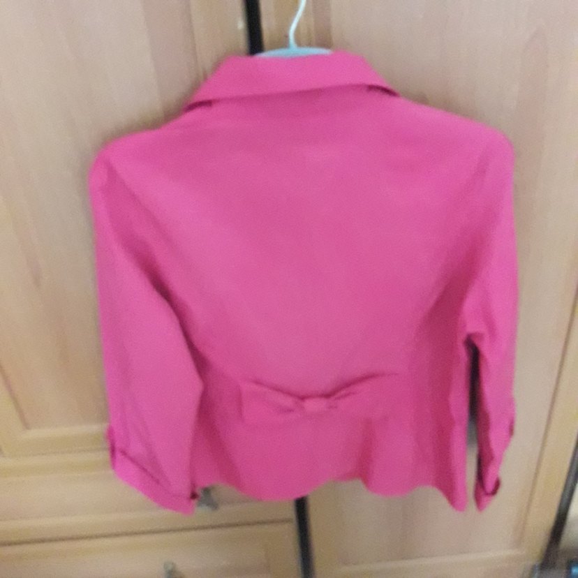 Düğmeli Pembe Kadın Blazer Ceket - Görsel 4