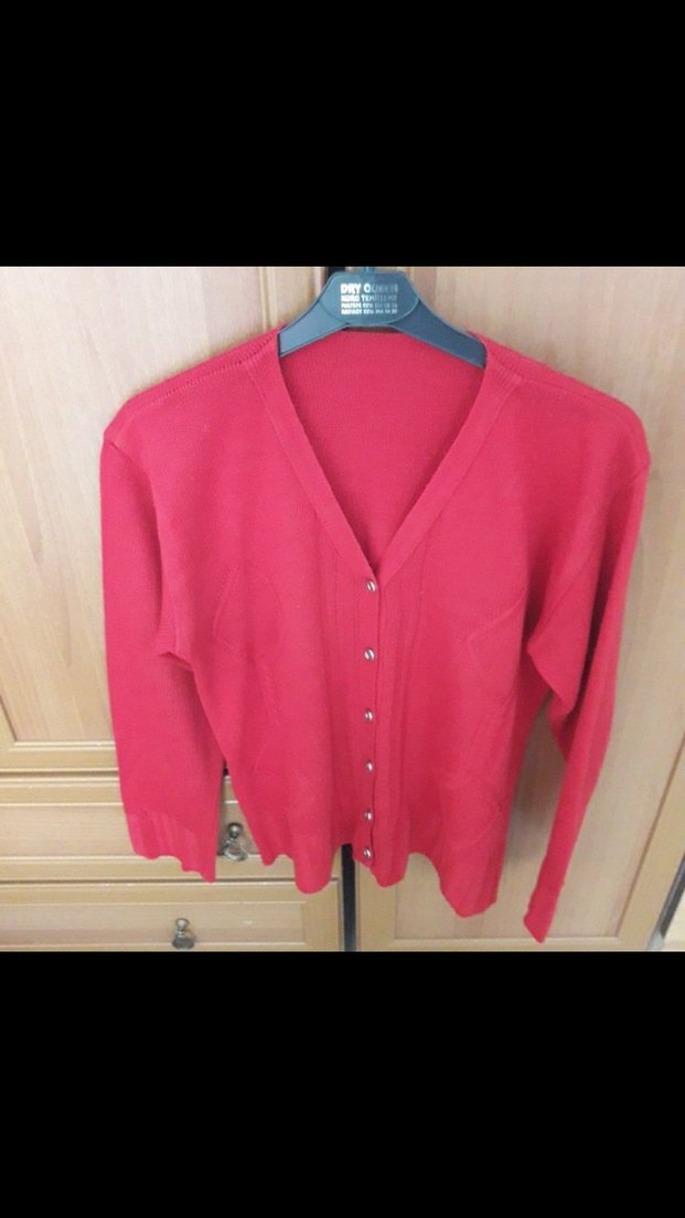 Kırmızı Triko Kadın Kazaklar - Görsel 3