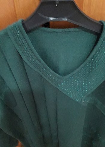 Drapeli V Yakalı Kadın Bluz - Görsel 2