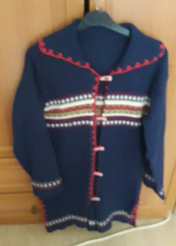 Bohem Tarz Mavi Triko Hırka - Görsel 3