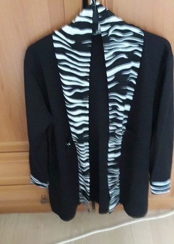 Zebra Desenli Uzun kadın Ceketi - Görsel 3