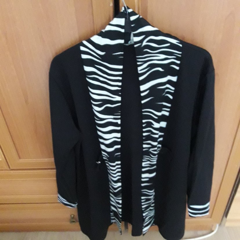 Zebra Desenli Uzun kadın Ceketi - Görsel 2