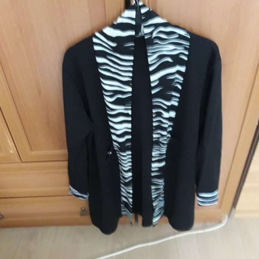 Zebra Desenli Uzun kadın Ceketi - Görsel 3