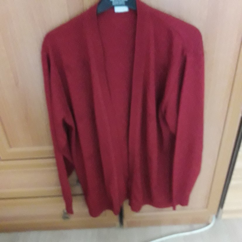 Bordo Kadın Midi Hırka V Yakalı - Görsel 3