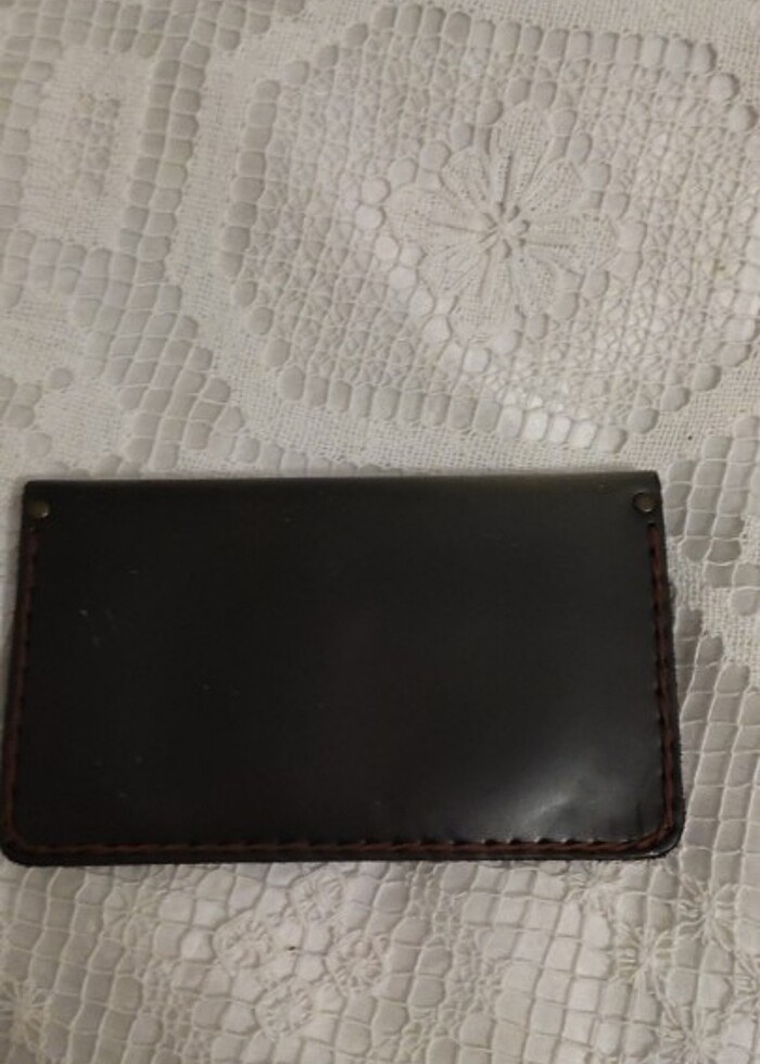 Deri peac sembollu cüzdan. Üç gozlu - Görsel 4