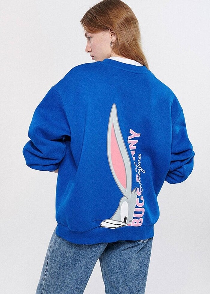 Mavi sweatshirt - Görsel 3