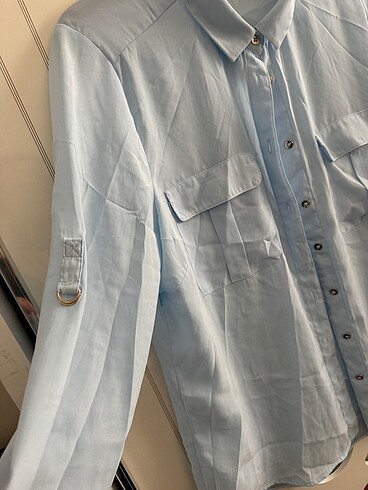 l Beden mavi Renk H&M kadın gömlek