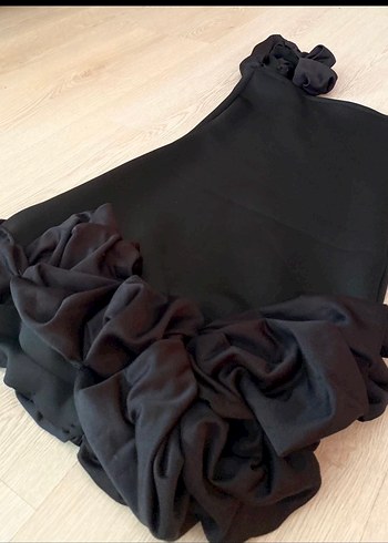 Diğer Siyah Straplez Mini Elbise